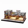 Miniature Parking Workshop 1:64 Scale DoubleLayer Model Rooftop Railings Garage Building