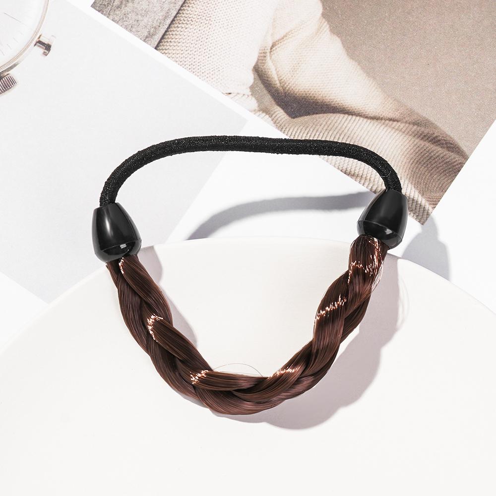 Dámské módní vícebarevné paruky s elastickým páskem, pokrývky hlavy, lano na vlasy, kroužek na vlasy