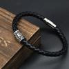 Men Leather Viking Bracelets Rune Charms Beads Valknut Amulet DIY Bracelets Bangles Jewelry