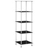 Day and Night - Day and Night Shelf 5 Levels Black Tempered Glass 40x40x130 Cm
