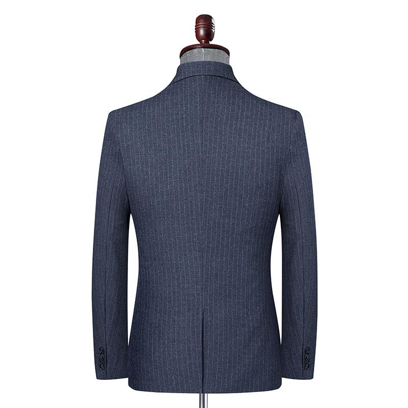 Spring and Autumn New Men's Striped Suit Slit Korean Style Slim Youth Small Suit Casual Single Western Men