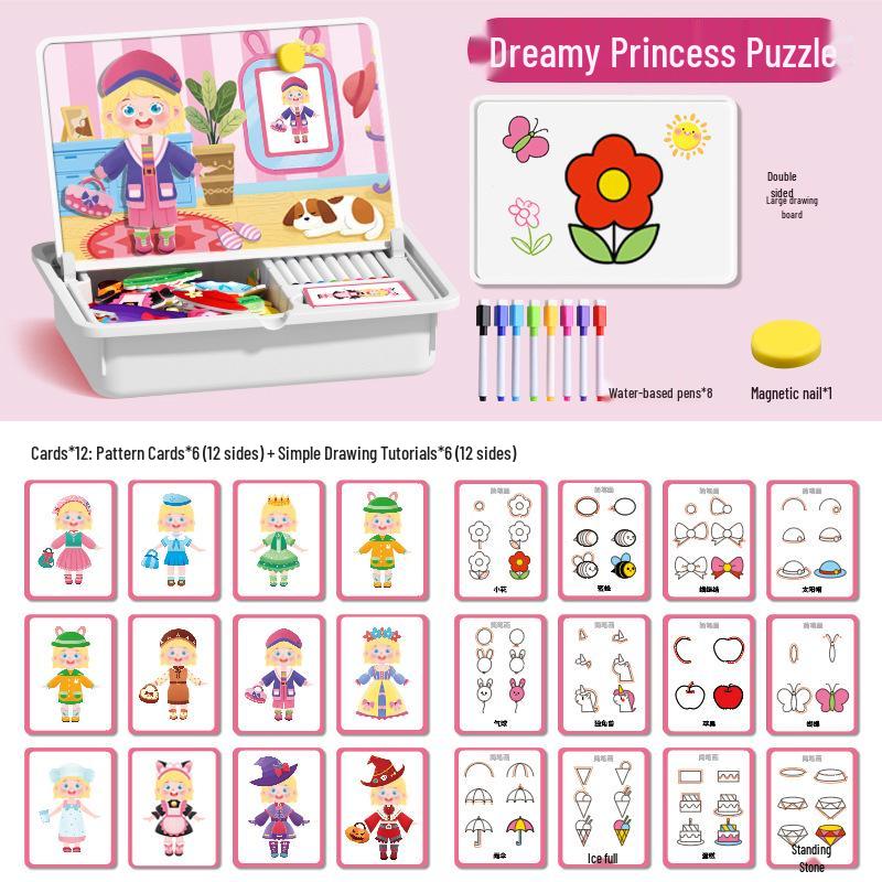 **Kids Magnetic Facial Features Puzzle - Educational Dress-Up Toy for Ages 3-6**