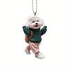 Fun Acrylic Cartoon Keychain For Car Accessories Eyecatching Hanging Ornament