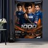 Jody Scheckter F1 Hall of Fame Tapestry, Vintage Formula 1 Racing Driver Poster Wall Hanging, Retro Race Car Wall Art for Fan Room Decor