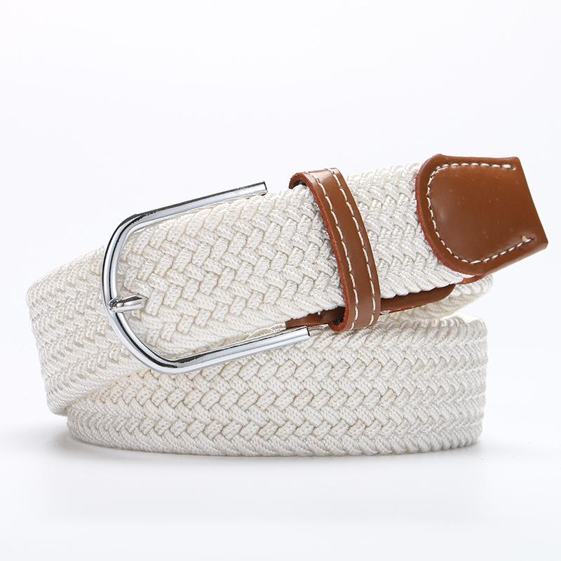Elastic Braided Belt Casual Pin Buckle Women's Canvas Belt Men's Elastic Belt