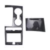 A03E-2Pcs Car Carbon Fiber Center Console Gear Shift Panel Water Cup Holder Cover Trim Stickers For KIA K5