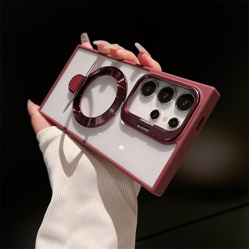 

Invisible Magnetic Stand Case for Samsung S24 Ultra/S23 FE/S22 Plus—Clear and Compatible Samsung S24 Ultra