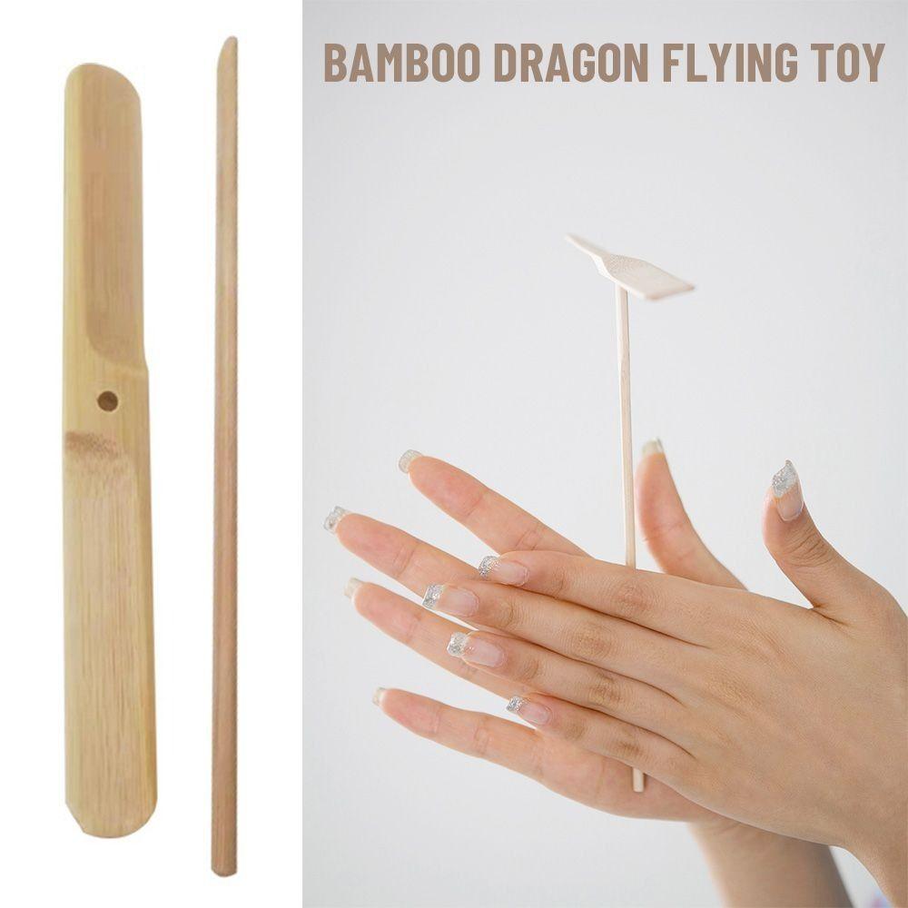 Kid Flying Disk Bamboo Dragon Flying Toy Hand Rub Propeller Bamboo Dragonfly Flying Propeller
