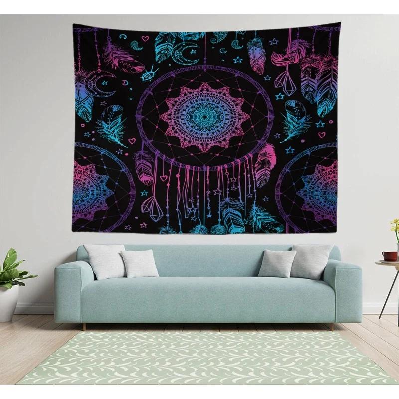 Home Decor Living Room Bedroom Tapestry Mandala Sun Lotus Wall Sofa Hanging