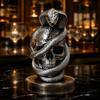 Gothic Skull Ornaments 3D Printed And Snake Figurine, Art Sculpture, Creative Unique Occult Style Gifts Skeleton Statue Ornament for Halloween