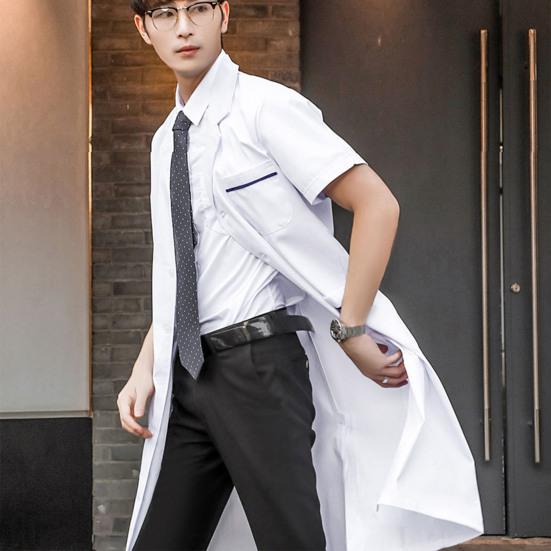 Doctor Wear Thin Style Sweat Absorption Non-pilling Wicking Polyester Summer Thin Laboratory Nurse Uniform Work Wear
