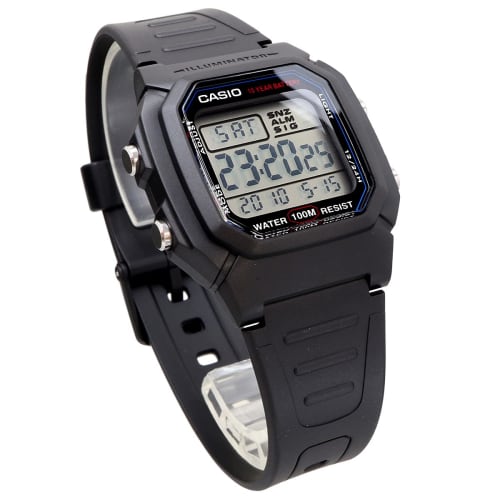 Casio Watch Standard Digital W-800H-1AV Genuine BOX Men's Black Overseas Model