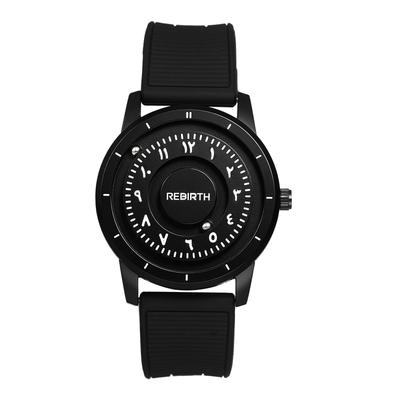 Herren Magnetische Levitation Silikon Uhr, Schwarz: Wasserdichtes Quarzwerk, Freizeit, Business, Stilvolles Schwarzes Modeaccessoire - Perfekt für
