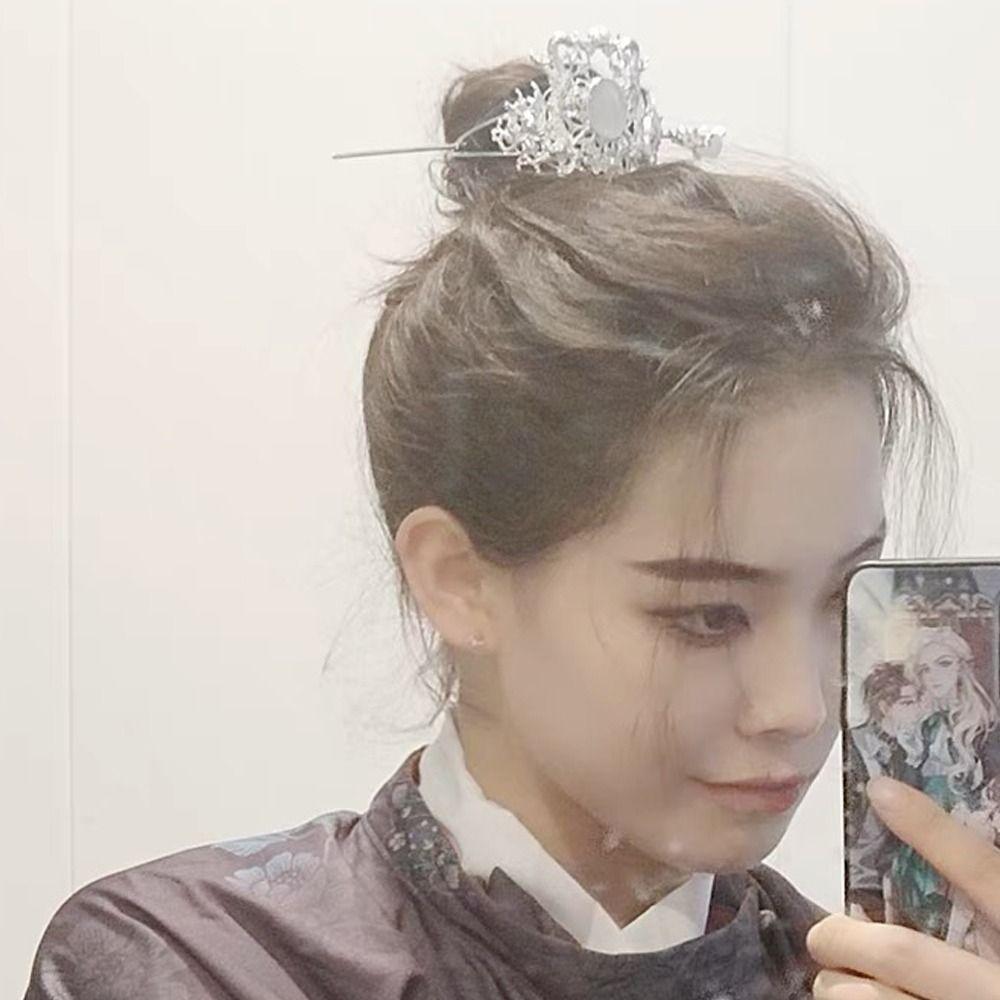 Zinc Zinc Alloy Headwear Crystal Pearl Hanfu Ornament Hair Accessories Women Tiara Chinese Style Hair Crown
