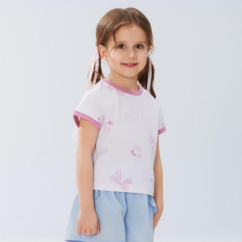 PawinPaw Girls' Cartoon Bear Short Sleeve T-shirt