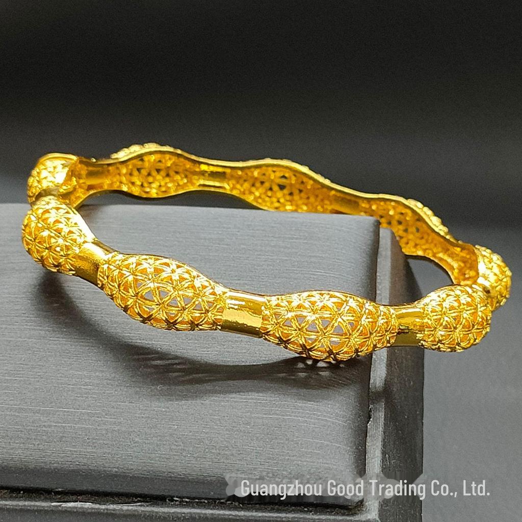 24K Gold-Plated Bollywood Bride Bracelet: Women's Bridal Jewelry