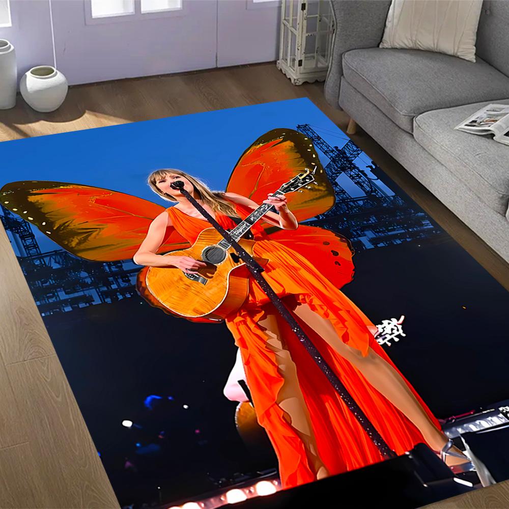 Taylor Swift's Glittery Performance Floor Mat Perfect for Decorate room Bedrooms Dining Room Playrooms Antislip Carpet Decorate Offices