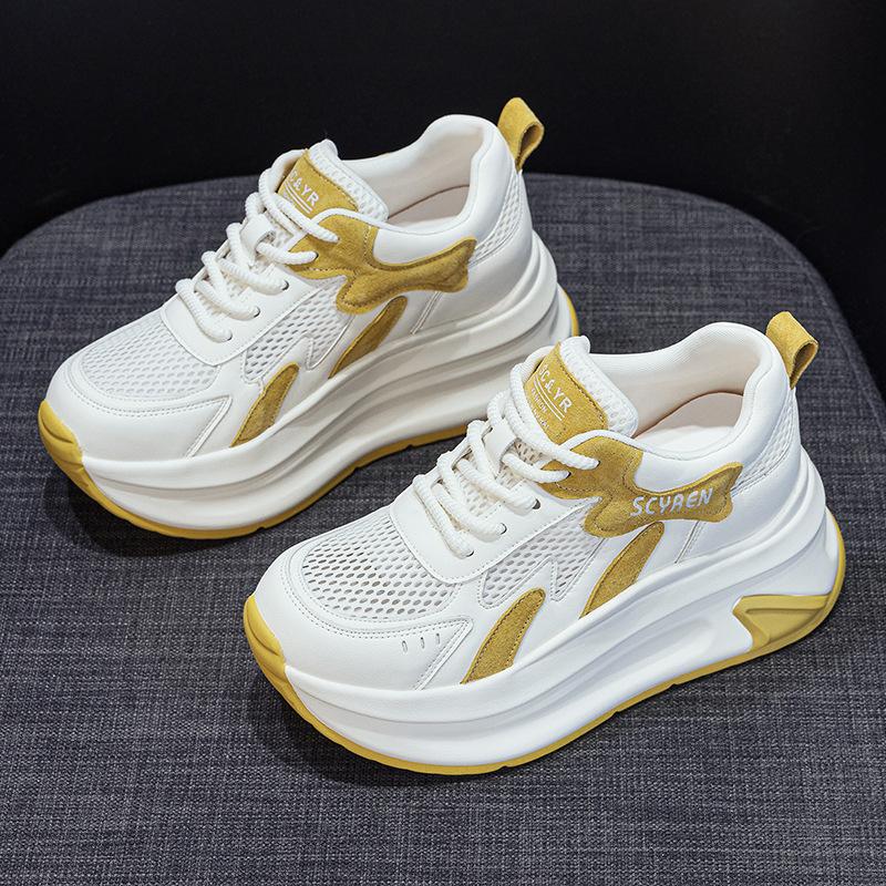Small man thick-soled height increase Forrest Gump shoes women's 2025 new little white shoes casual fashion versatile breathable sports women's shoes