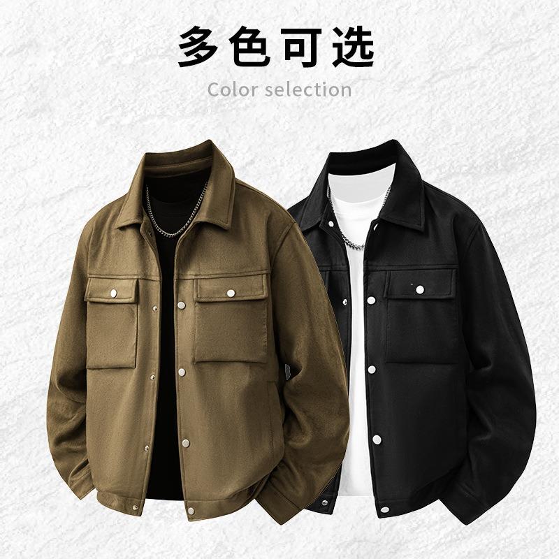 Autumn and winter new jacket men's business casual lapel versatile thin top trendy men's coat