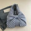 1Pc Summer Korean Retro Plaid Vest Bag Large Capacity Shoulder Bag Light Shopping Bag Versatile Canvas Bag Female Student