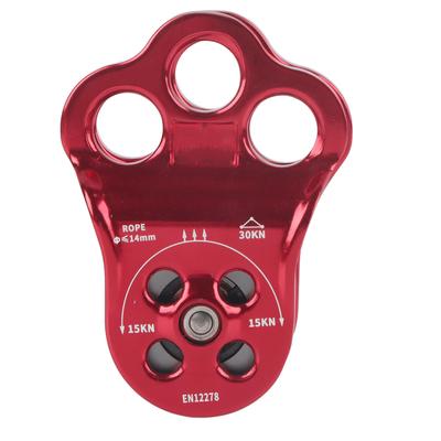 Outdoor Rock Tree Climbing Mountaineering Crossing Transportation Three Hole Single Pulley Bearing