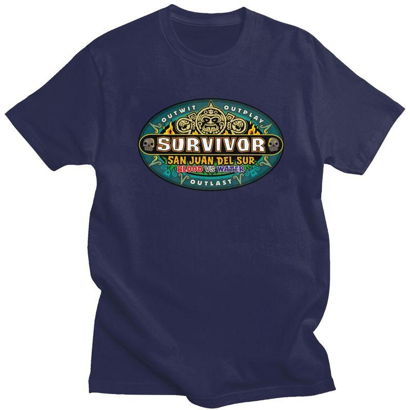 Custom Adventure Game TV Show Survivor Tshirt for Men Short Sleeves Casual T Shirt Cool Tshirt Loose Fit Pure Cotton Tee Gift