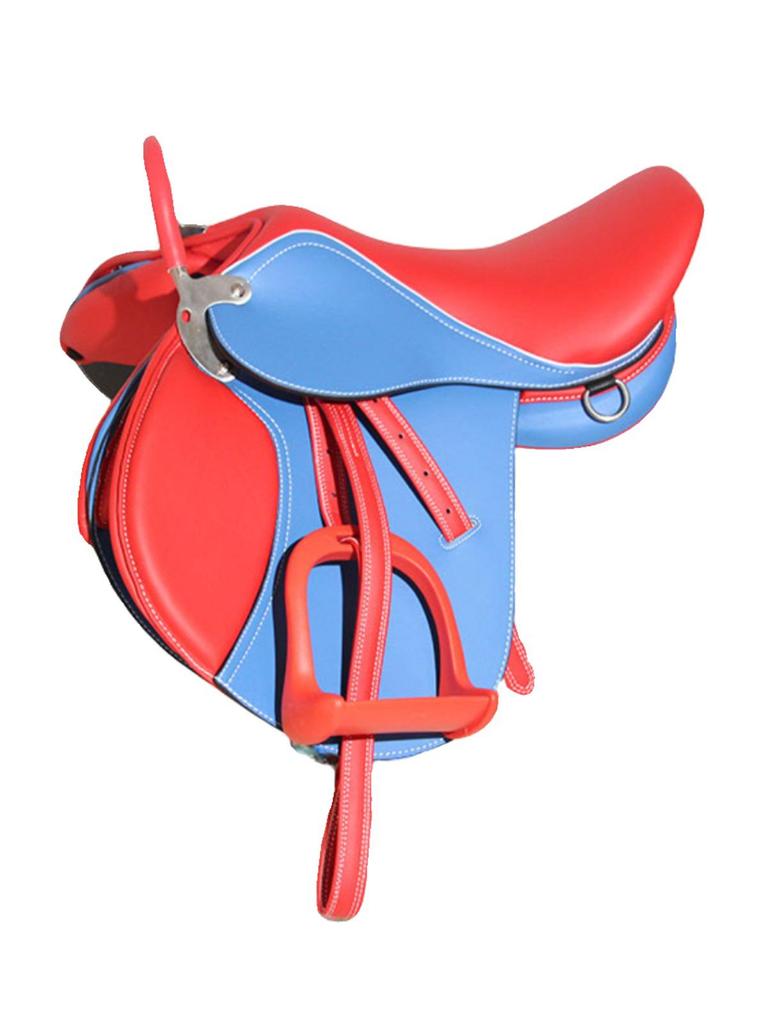 All-Purpose Children's Saddle Set for Shetland Pony Teaching & Riding with English Tack & Stirrups