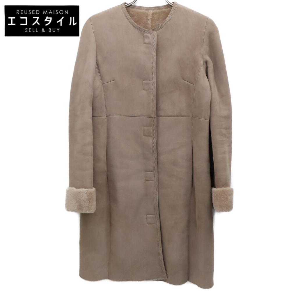 9 Nine Label NINE LABEL Mouton Coat coat beigeUsed