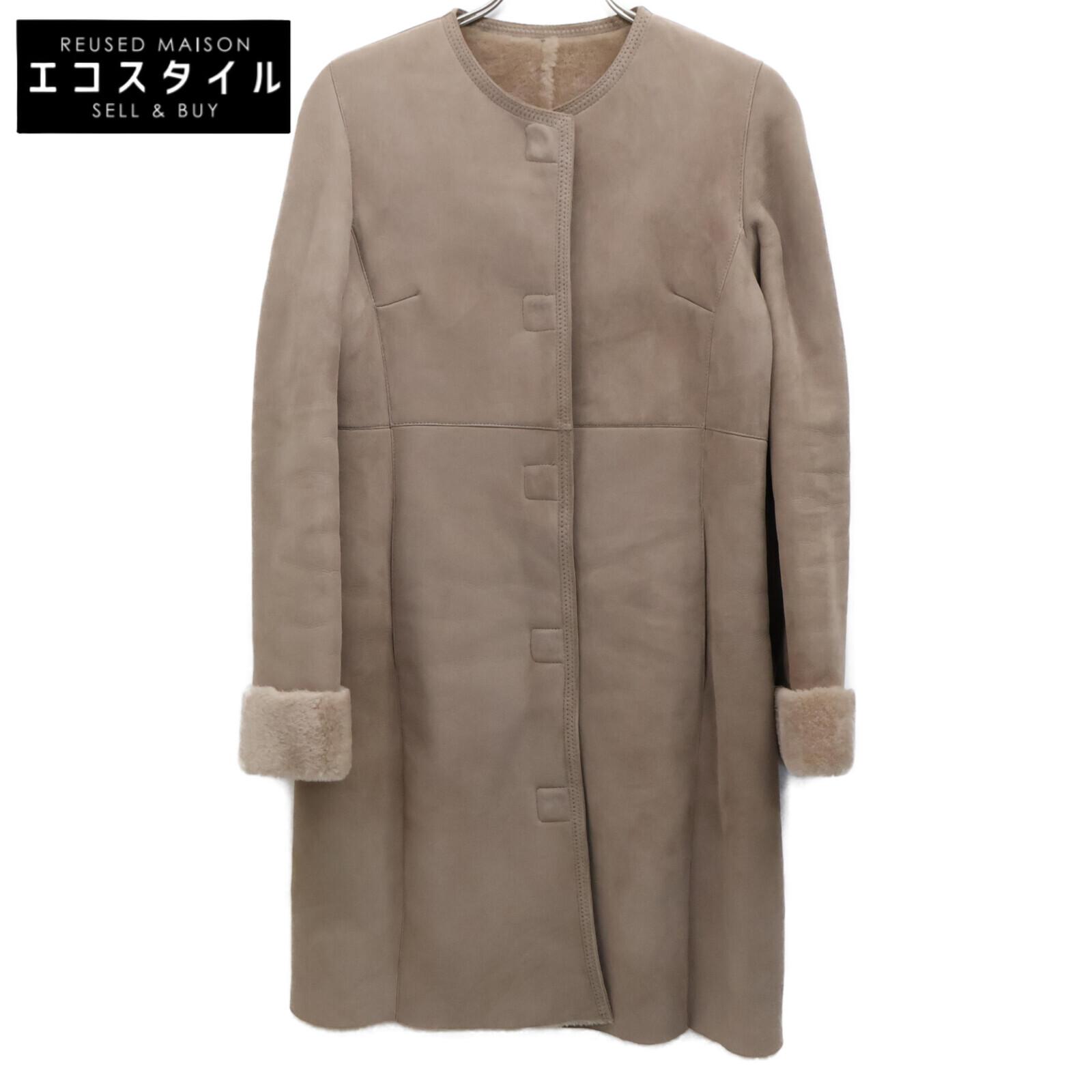 

9 Nine Label NINE LABEL Mouton Coat coat beigeUsed