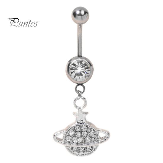 Prsten na pupík Drahokamy Láska Srdce Motýli Přívěsek s pěticípou hvězdou Sexy Hypoalergenní Nerezová ocel Piercing do pupíku Visací prsten