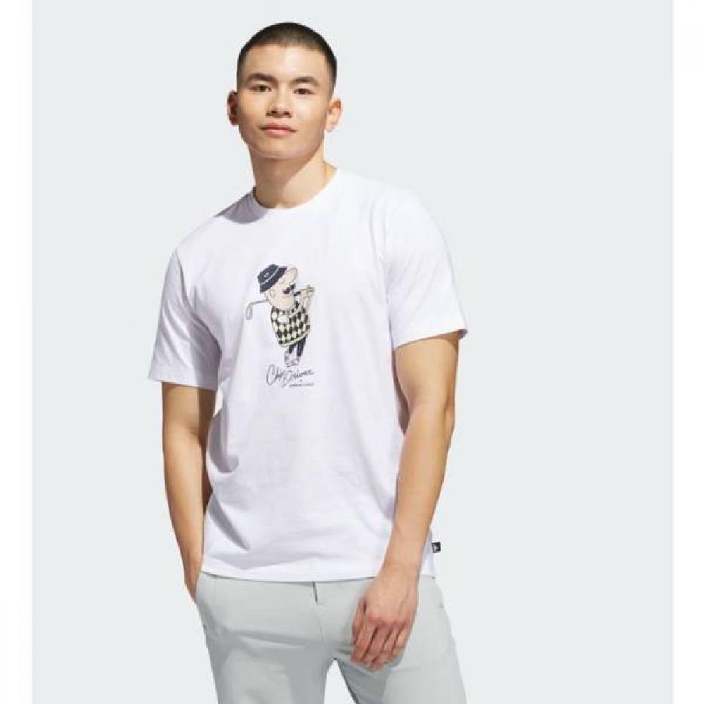 

Adidas Классическая футболка для гольфа с графикой чипа Jj4202 white/XS