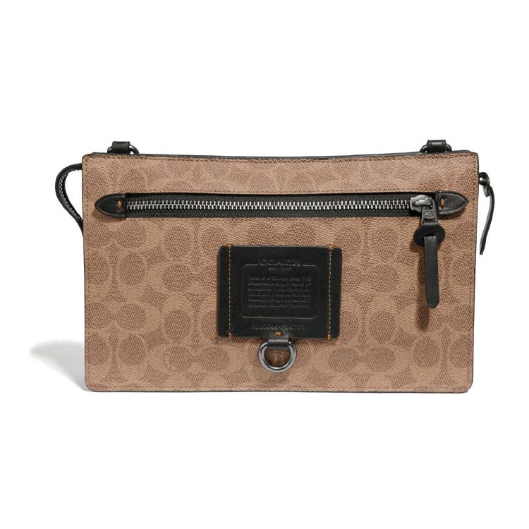 

Coach Rivington Monogram Canvas And Leather Shoulder Crossbody Clutch Men Bags Khaki 69984-KHA Basic Set (Bag+Dust Bag)