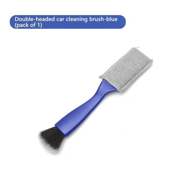 Car air conditioning outlet gap brush Nylon silk soft hair car interior detail double head dust removal cleaning brush