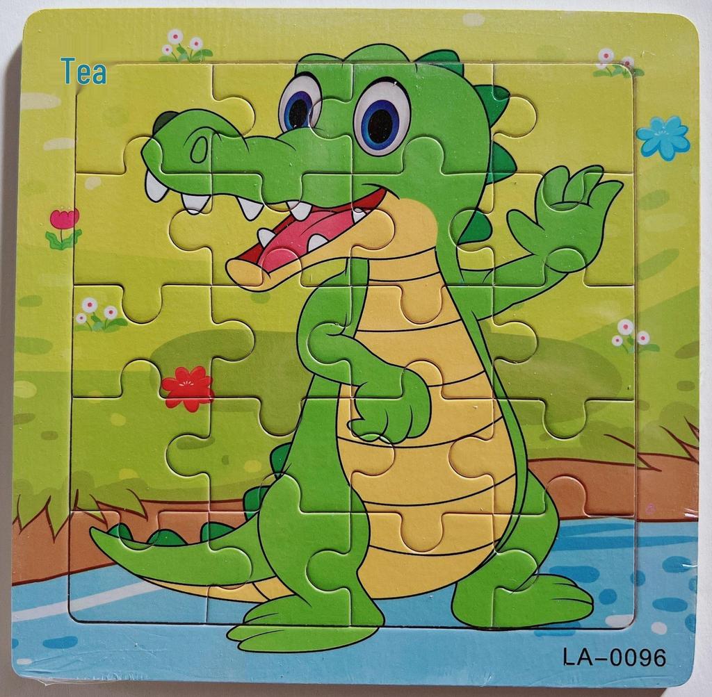 20-Piece Wooden Kids' Puzzle Board - Cartoon Animals