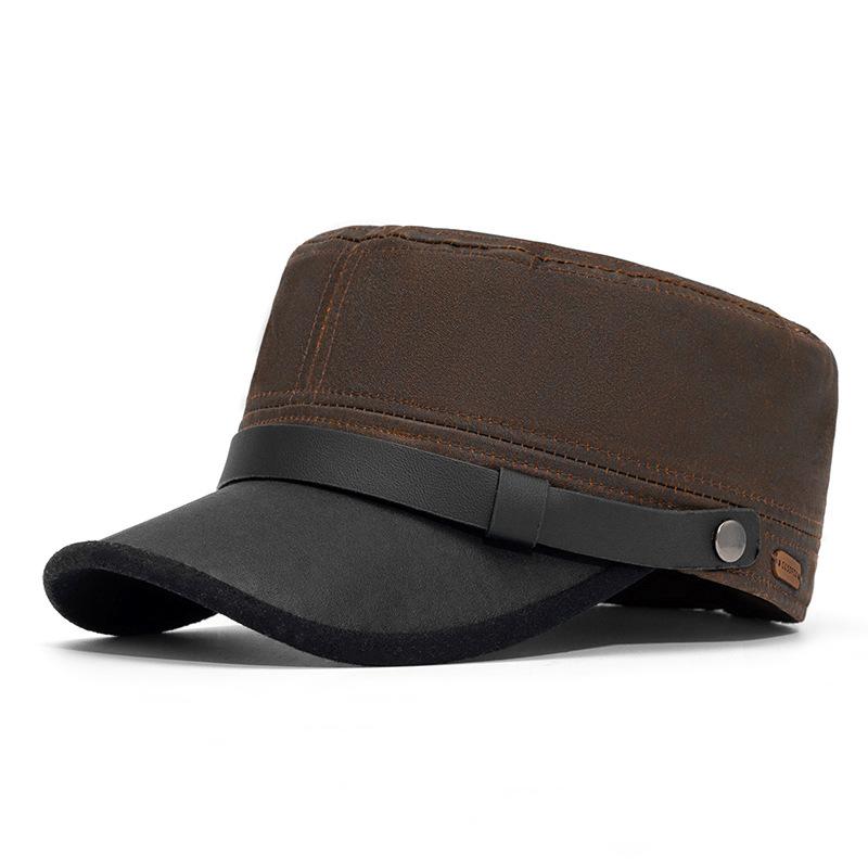 

Осенне-зимняя бархатная теплая мужская кепка с плоским верхом из полиуретана, бейсболка для улицы Style1 кофейный