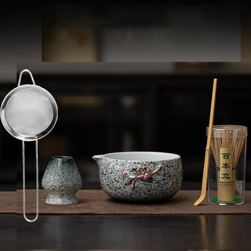 1-8pcs Matcha Set Handmade Home Pinch flowers Bowl Bamboo Whisk Teaspoon Tea Sets Tea Making Tools Accessories Ceremony Gift