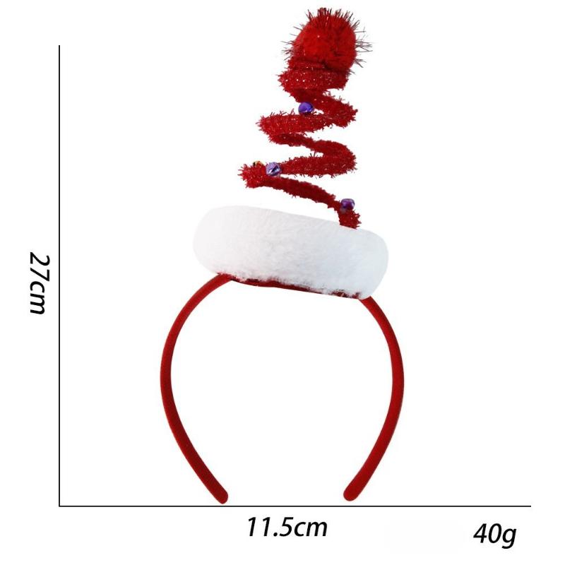Christmas Headband Xmas Elk Horn Bell Sequin Christmas Hair Band Happy New Year Photo Props Merry Christmas Decor Gifts for Kids