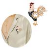 Cultural Zodiacs Rooster Pin Animal Alloy Craftsmanship Brooch Lightweight Accessory For Work Or Celebrations