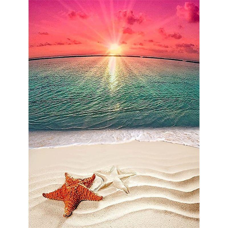 5D Diy Full Round Drill Diamond Painting Cross Stitch Heart Shape Landscape Diamond Embroidery Home Decor Gift