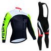 Ensemble de cyclisme d'hiver 2023 pour homme, maillot de sport à manches longues en polaire thermique, tenue de course professionnelle