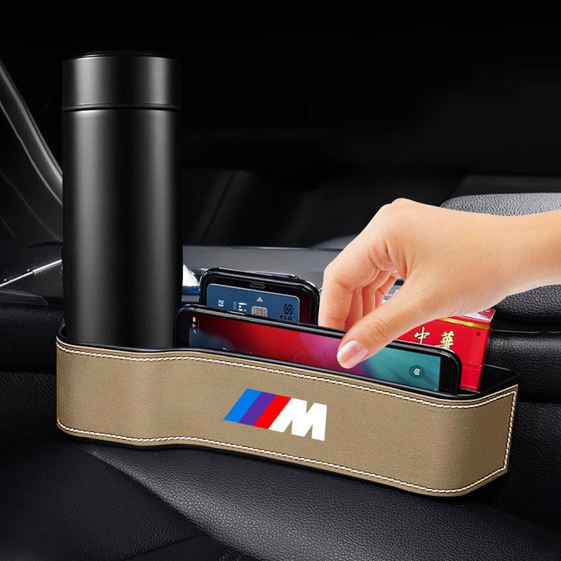 2 Piezas Organizador de Asiento de Coche Caja de Almacenamiento para la Ranura del Asiento Artículos Multifunción Para BMW Performance Power M1 M2 M3 M4 M5 M6 M8 E36 E60 E46 E39 E46 E90 E60 F07