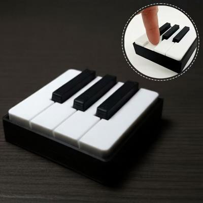 Klaviertastatur Clicker Fidget Spielzeug, 3D-gedruckter Schreibtisch-Stressabbauer, Niedliche musikalische Figur für Büroschreibtisch-Dekoration, Angstlösendes Geschenk