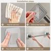 Self-adhesive Towel Rack Punch-free Towel Hanger Durable Towel Holder  Kitchen Storage Rack