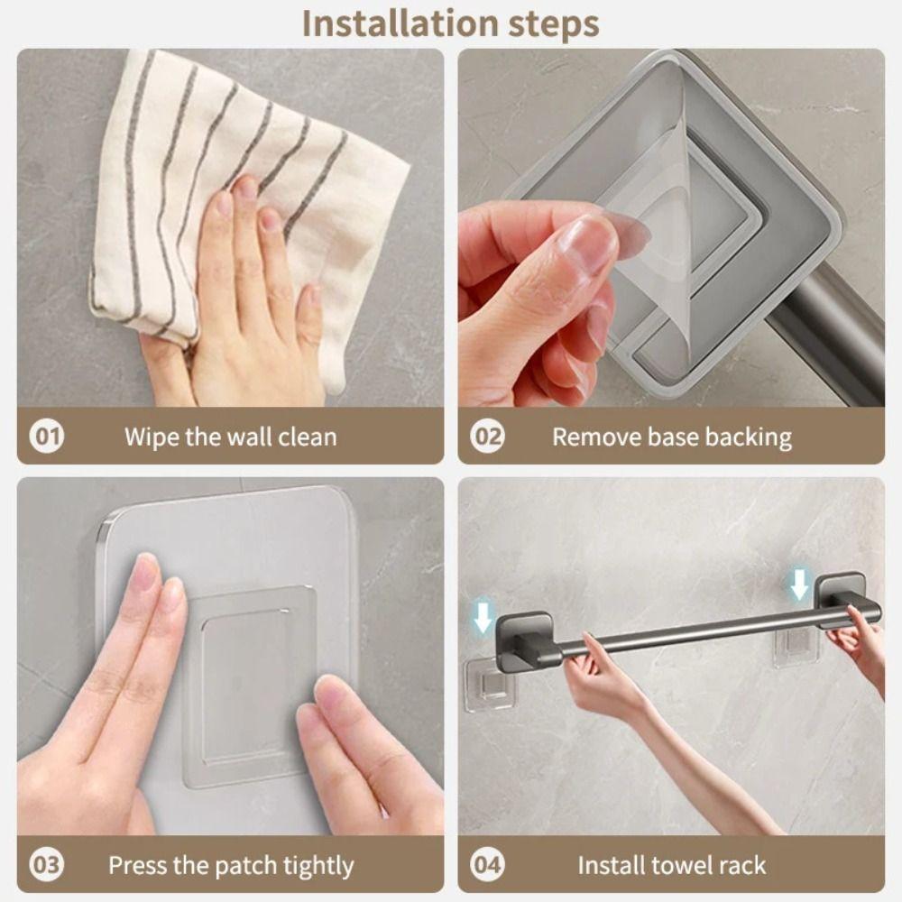 No Drilling Towel Rack Punch-free Towel Hanger Portable Towel Holder  Bathroom Organizer
