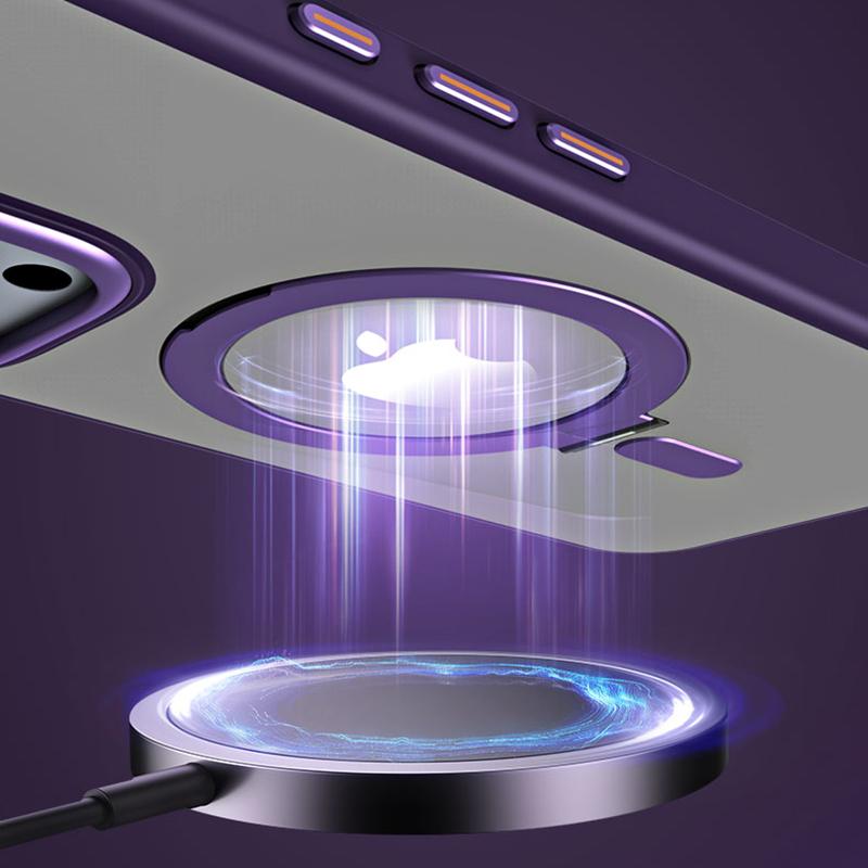 Für iPhone 16 Pro Magnetische Hülle Sturzsichere TPU+Acryl Ständer Handyhülle
