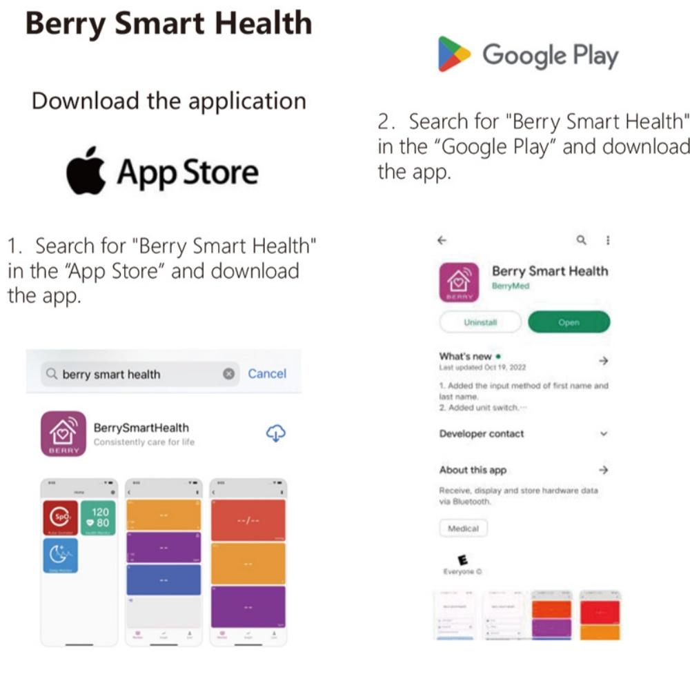 Berry 2-in-1 Bluetooth Finger Clip Health Monitor