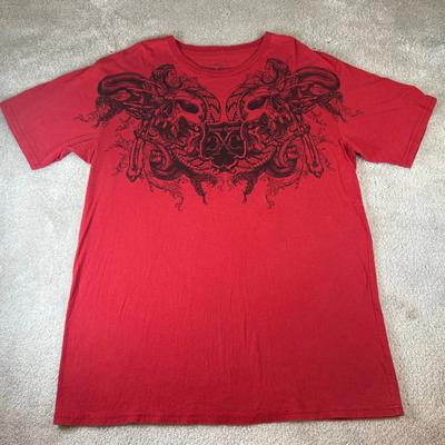 Xtreme Couture Graphic T-shirt Men's XL Red Skull Snake MMA Affliction Core USA