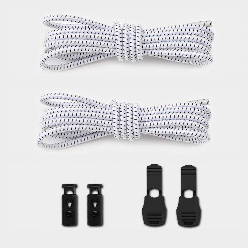 New 1Pair/3Pair Round Elastic Shoelace Unisex Quick-Release Shoelaces No-Tie Laces for Sneakers and Boots Shoe Laces