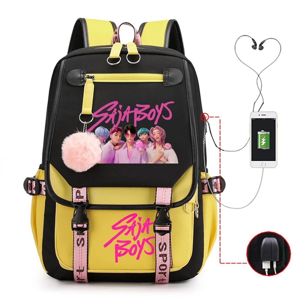 Anime Cartoon Printing High Value Student Spine Protection Schoolbag Going Out Leisure Backpack With Usb