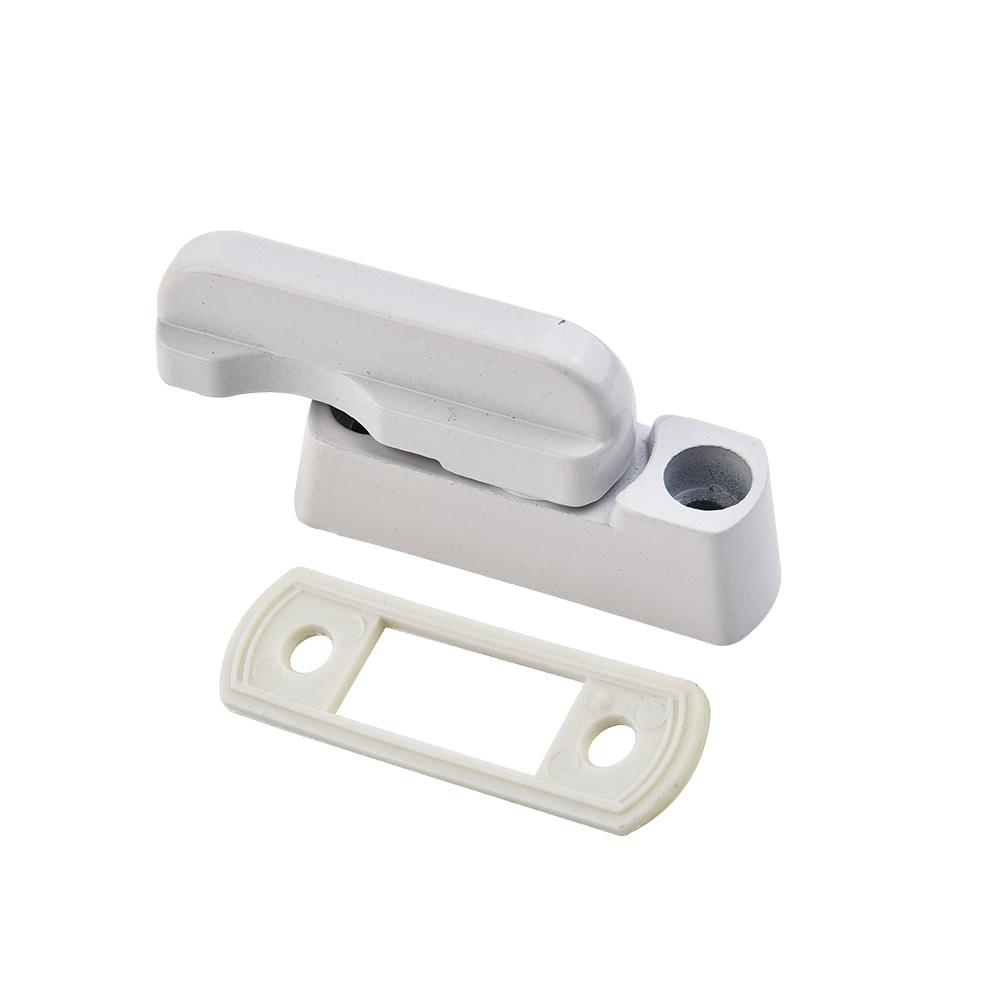 White Window Lock T-lock Aluminum Safety Handle Anti-theft For Latch Sash Door Stopper Restrictor Office Plastic